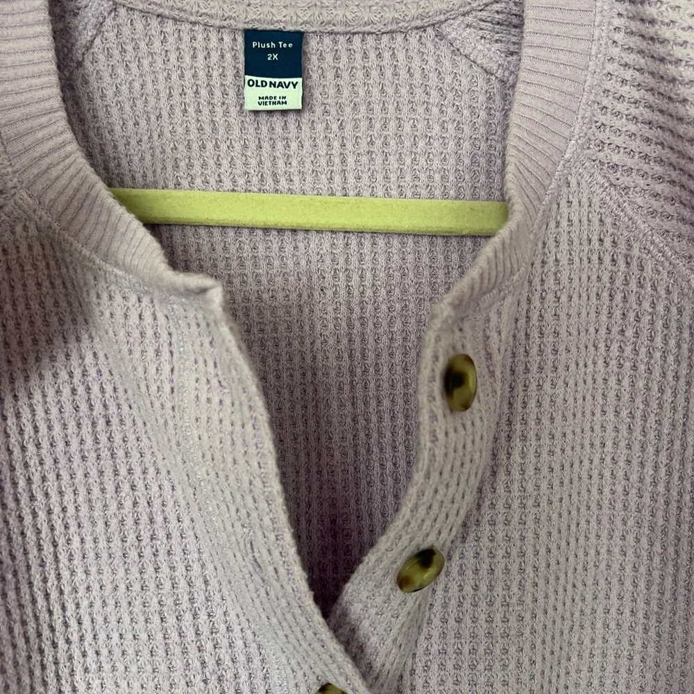 Lavender Waffle Knit Sweater - Picture 3 of 3